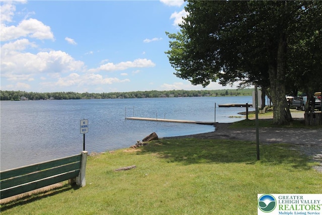 1367 Stony Mountain Rd, Penn Forest Twp, PA 18210 - water view featuring a dock