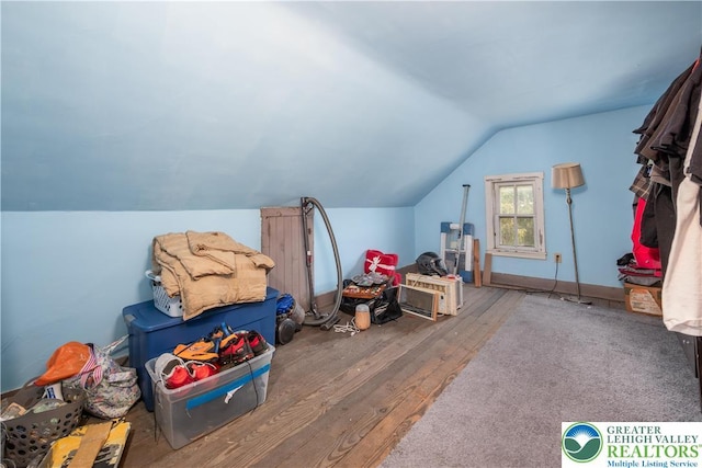 531 E Church St, Slatington Borough, PA 18080 - rec room featuring wood finished floors and lofted ceiling