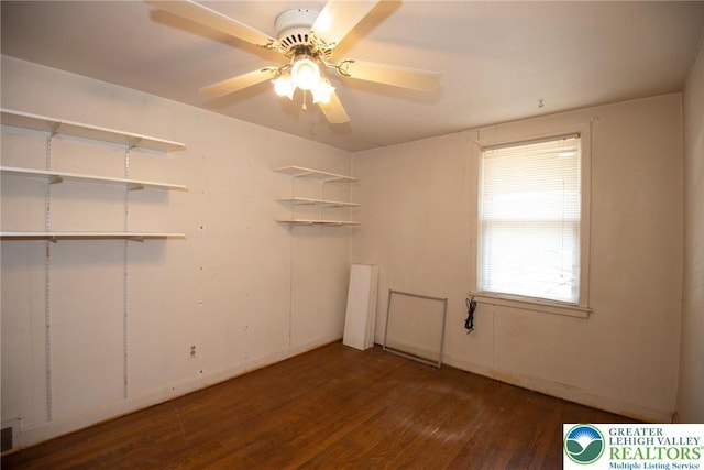 665 Furnace St, Emmaus Borough, PA 18049 - unfurnished room with wood finished floors and a ceiling fan