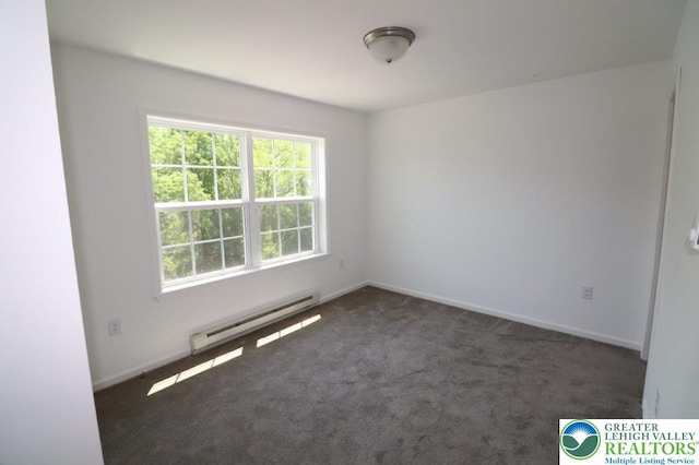 1025 W Princeton Ave, Palmerton Boro, PA 18071 - carpeted empty room featuring a baseboard radiator and baseboards