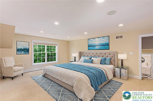 6335 Sweetbriar Ln, Upper Milford Twp, PA 18092 - bedroom with light colored carpet and recessed lighting