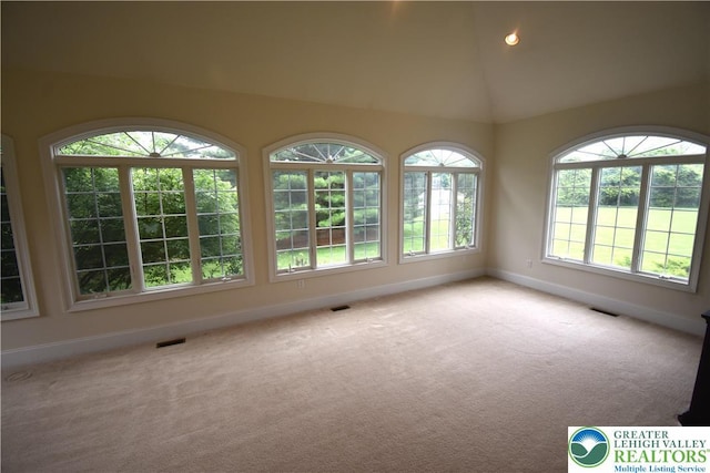 55 Forrest Stand Dr, Easton, PA 18042 - unfurnished sunroom featuring vaulted ceiling