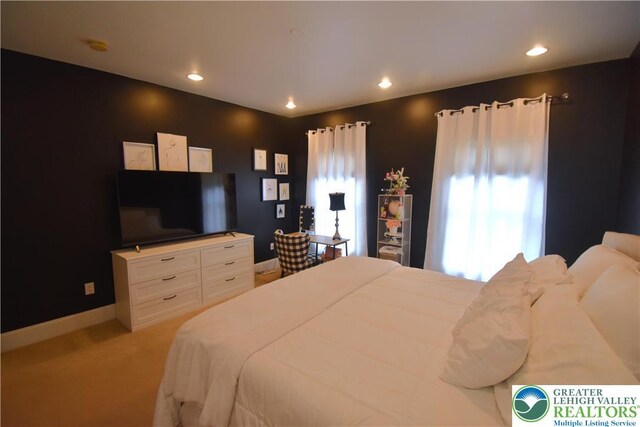 55 Forrest Stand Dr, Easton, PA 18042 - bedroom with light colored carpet, recessed lighting, and baseboards