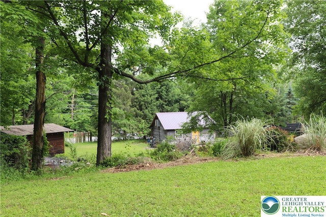 118 Burgoon Rd, Stroud Twp, PA 18301 - view of grassy yard with a view of trees