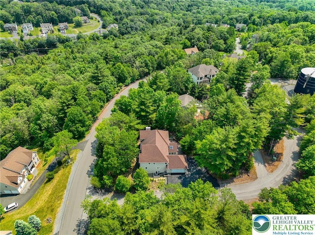 205 Osprey Way, Middle Smithfield Twp, PA 18302 - aerial perspective of suburban area featuring a forest