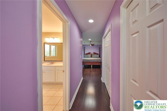 205 Osprey Way, Middle Smithfield Twp, PA 18302 - corridor with recessed lighting and wood finished floors