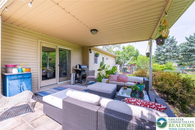 5622 Snowdrift Rd, South Whitehall Twp, PA 18069 - view of patio featuring an outdoor living space and area for grilling
