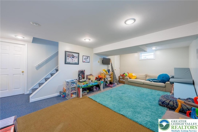 5622 Snowdrift Rd, South Whitehall Twp, PA 18069 - rec room featuring carpet floors