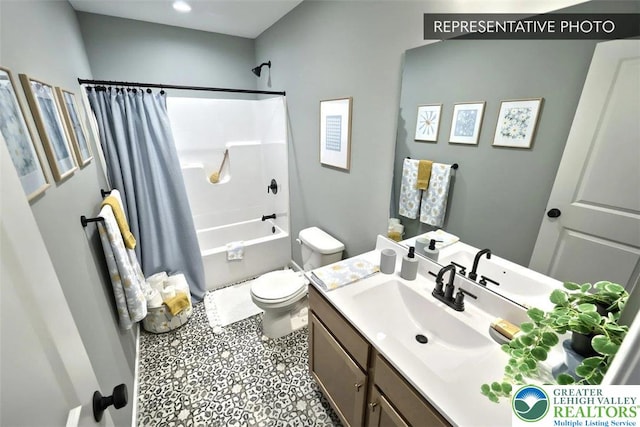2010 Settlers Ridge Rd Lot 4, North Whitehall Twp, PA 18080 - full bathroom featuring vanity and shower / bath combo with shower curtain
