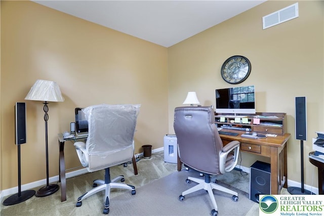 638 Stratton Dr, Middle Smithfield Twp, PA 18302 - office area with baseboards and carpet flooring