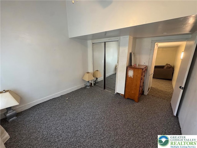 226 E Snyder Ave, Lansford Boro, PA 18232 - unfurnished bedroom with carpet floors, a closet, and a high ceiling