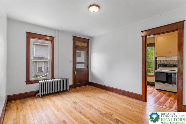 100 E Mahoning Dr, Mahoning Twp, PA 18235 - foyer entrance with radiator heating unit and light wood finished floors