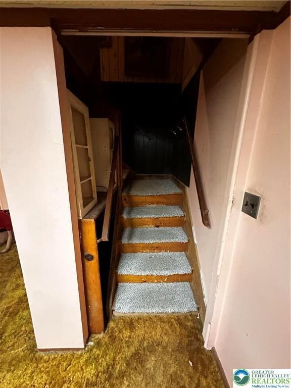 701 N Lacrosse St, Allentown City, PA 18109 - staircase featuring carpet