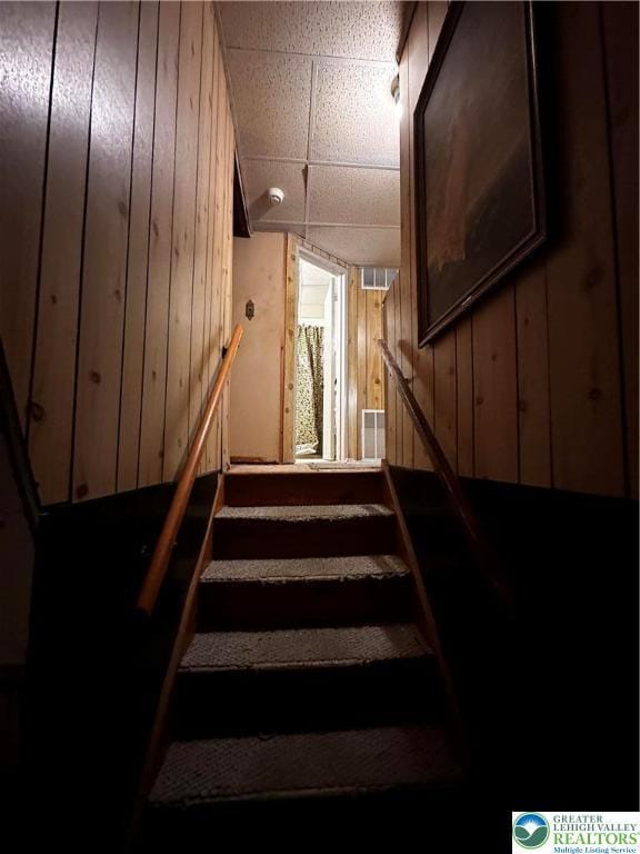 701 N Lacrosse St, Allentown City, PA 18109 - staircase with wood walls