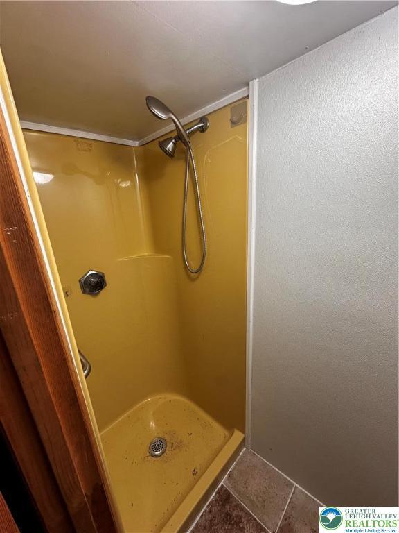701 N Lacrosse St, Allentown City, PA 18109 - full bath featuring a shower stall and tile patterned flooring