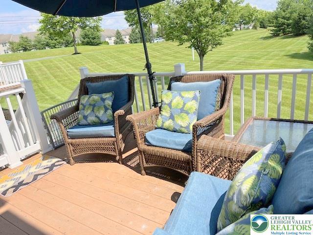 4549 Woodbrush Way, Upper Macungie Twp, PA 18104 - deck with a lawn