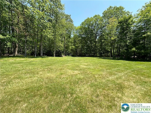 1437 Nectarine Rd, Lehigh Twp, PA 18038 - view of green lawn featuring a wooded view