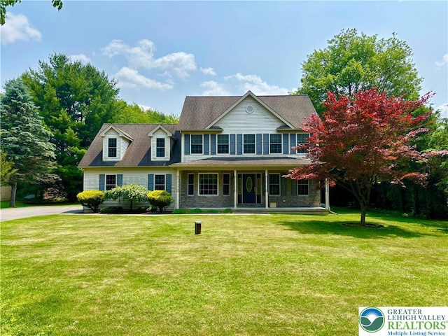 538 Carney Rd, Polk Twp, PA 18071 - colonial inspired home with a front lawn and covered porch