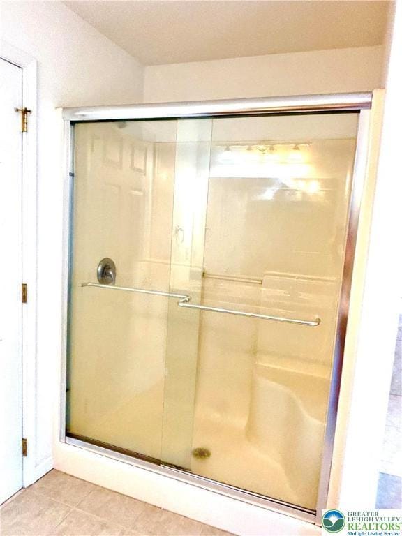 538 Carney Rd, Polk Twp, PA 18071 - full bathroom with a stall shower and tile patterned floors