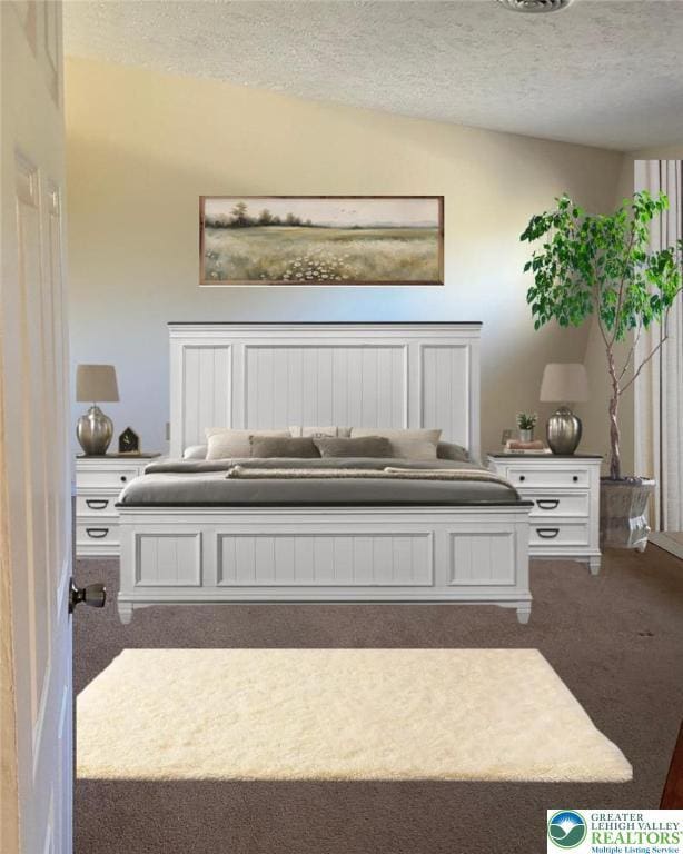 115 Foxfire Unit 306, Mount Pocono Boro, PA 18334 - bedroom featuring dark colored carpet and a textured ceiling