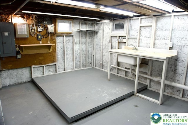 820 Ridge St, West Easton Borough, PA 18042 - below grade area with electric panel and a workshop area