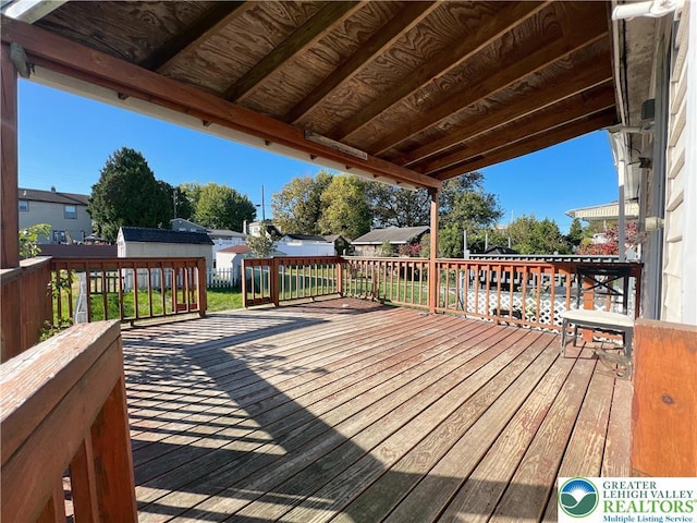 2236 2nd St, Easton, PA 18042 - deck with a residential view and a storage unit