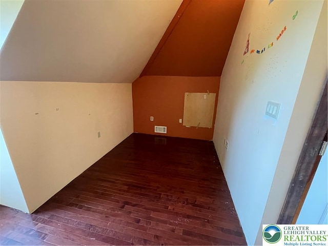 459 Mount Pleasant Rd, Washington Twp, PA 18013 - additional living space with hardwood / wood-style floors and vaulted ceiling
