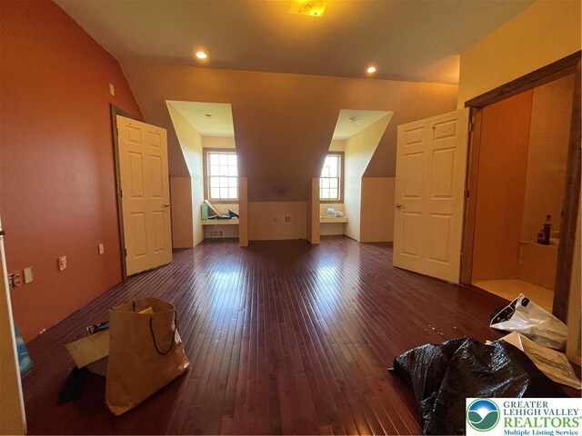 459 Mount Pleasant Rd, Washington Twp, PA 18013 - bonus room featuring vaulted ceiling and wood-type flooring