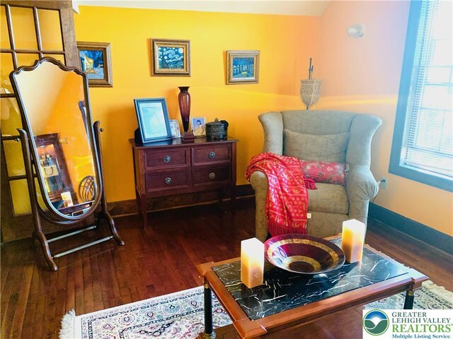 459 Mount Pleasant Rd, Washington Twp, PA 18013 - living area featuring dark wood-style floors