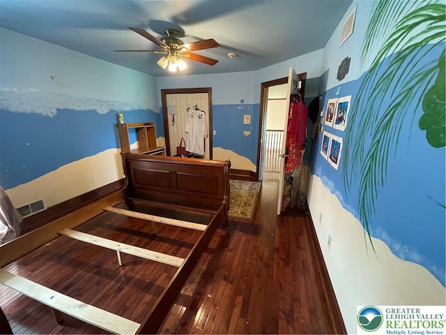 459 Mount Pleasant Rd, Washington Twp, PA 18013 - bedroom with wood finished floors and ceiling fan