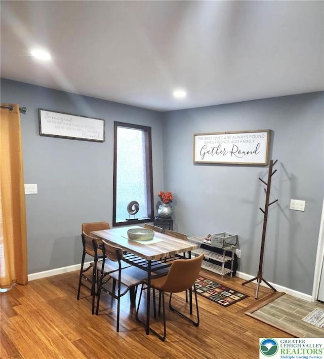 8237 Natures Dr, Coolbaugh Twp, PA 18466 - dining room featuring light wood-style flooring and recessed lighting