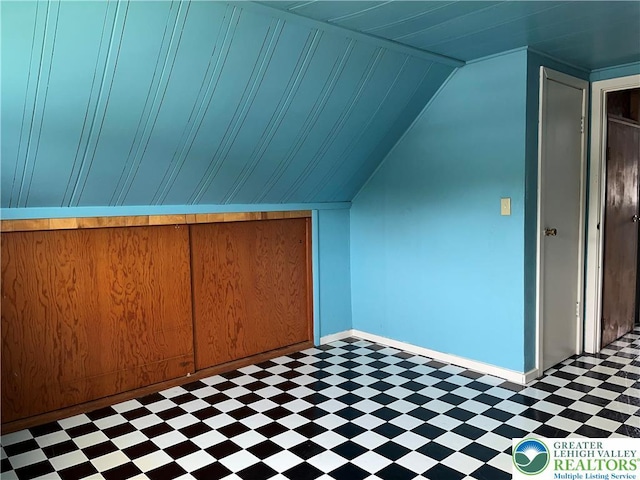 2115 Fireside Dr, Bethlehem City, PA 18018 - additional living space featuring tile patterned floors and lofted ceiling