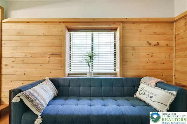 143 Cathleen Dr, Price Twp, PA 18302 - living room with wooden walls