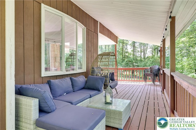 143 Cathleen Dr, Price Twp, PA 18302 - wooden terrace with an outdoor living space
