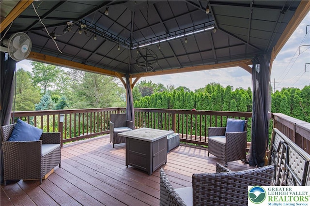 1421 7th St, Bethlehem Twp, PA 18020 - wooden deck featuring a gazebo