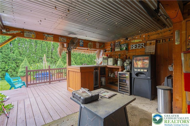 1421 7th St, Bethlehem Twp, PA 18020 - wooden deck featuring wine cooler and area for grilling