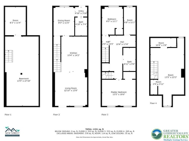 1478 E 5th St, Bethlehem City, PA 18015 - view of home floor plan