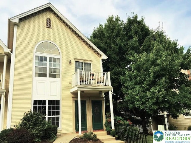 1926 Delancey St, Hellertown Borough, PA 18055 - back of house featuring a balcony