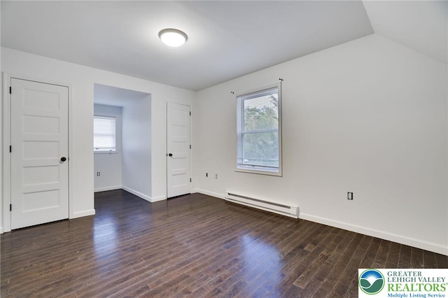 9436 Juniper Dr, Tobyhanna Twp, PA 18466 - unfurnished room featuring a baseboard heating unit and wood finished floors