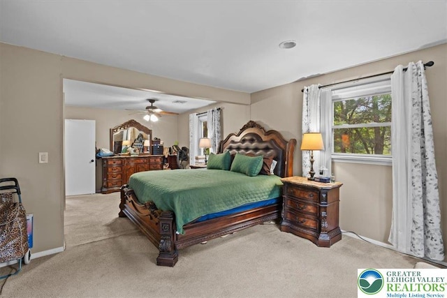 3315 Aspen Rd, Polk Twp, PA 18058 - carpeted bedroom featuring ceiling fan and baseboards