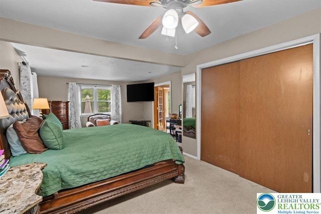 3315 Aspen Rd, Polk Twp, PA 18058 - bedroom with carpet and a ceiling fan