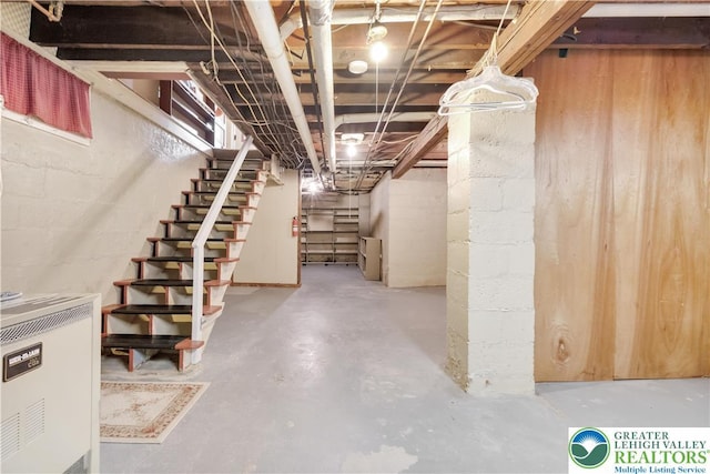 600 S Hoffert St, Fountain Hill Boro, PA 18015 - unfinished below grade area with stairway