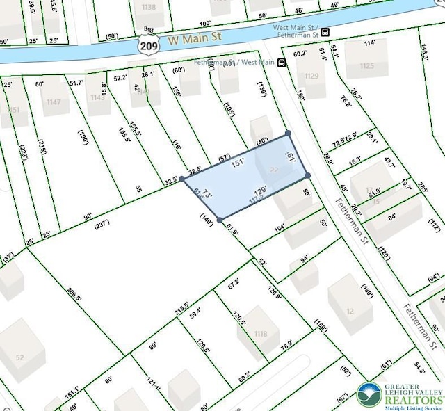 22 Fetherman, Stroudsburg, PA 18360 - parcel map