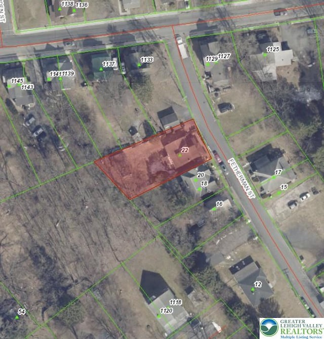22 Fetherman, Stroudsburg, PA 18360 - aerial map of property and surrounding area
