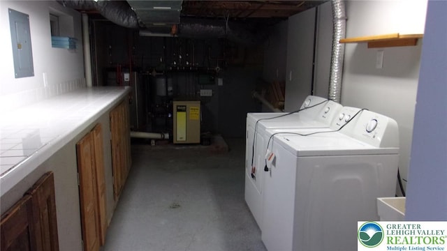 139 N 11th St, Allentown City, PA 18102 - laundry area with washing machine and clothes dryer and electric panel