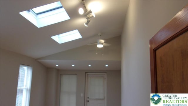 139 N 11th St, Allentown City, PA 18102 - detailed view of a skylight and ceiling fan