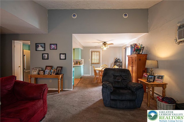1208 E Susquehanna St, Salisbury Twp, PA 18103 - living room with carpet floors and ceiling fan