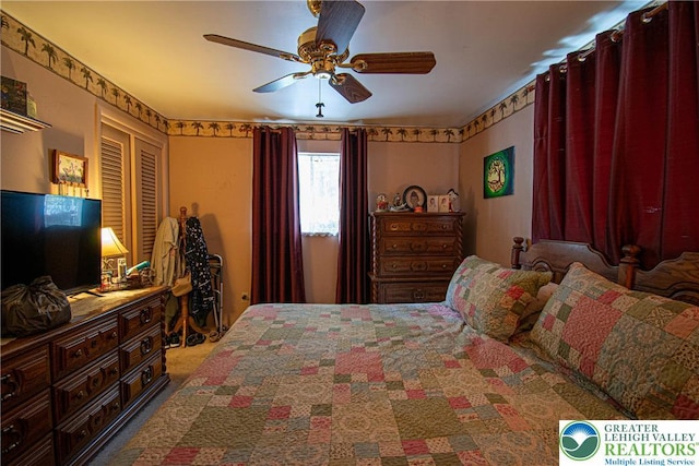 1208 E Susquehanna St, Salisbury Twp, PA 18103 - carpeted bedroom with a ceiling fan