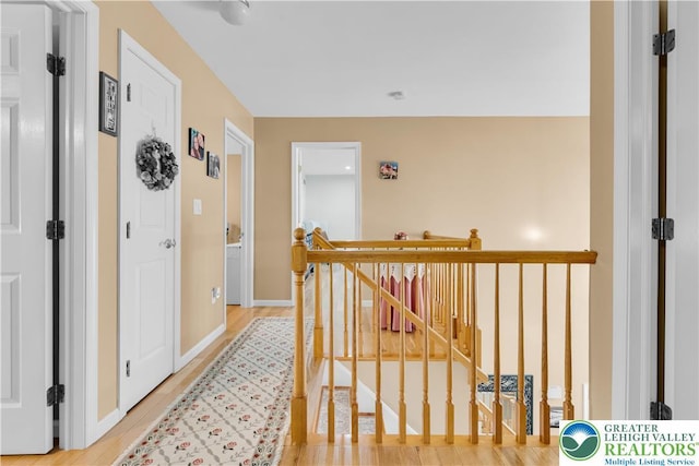 3780 Barlow Pl, Bethlehem Twp, PA 18020 - corridor with an upstairs landing and wood finished floors