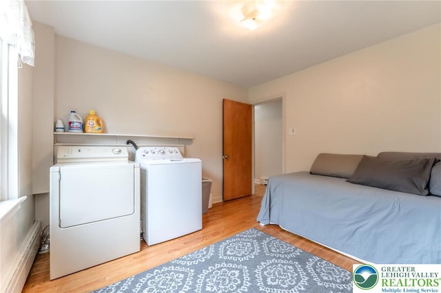 1571 Penn Dr, West Penn Twp, PA 18211 - bedroom featuring light wood finished floors and a baseboard heating unit
